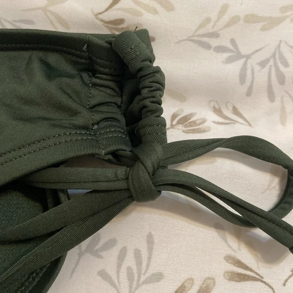 Kona Sol Olive Faux Wrap Bikini Set SZ XL - Picture 5 of 10